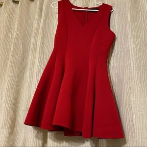 Akira Red V-Neck Mini Dress Fit & Flare